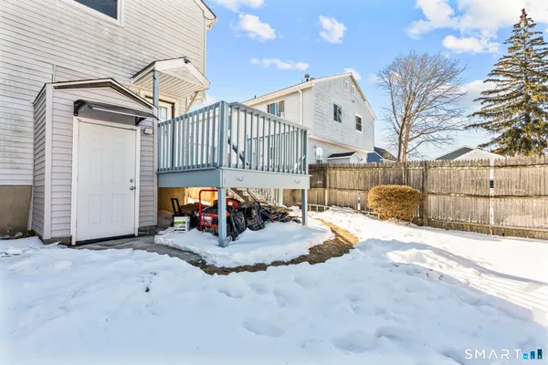 a view of a house with a deck