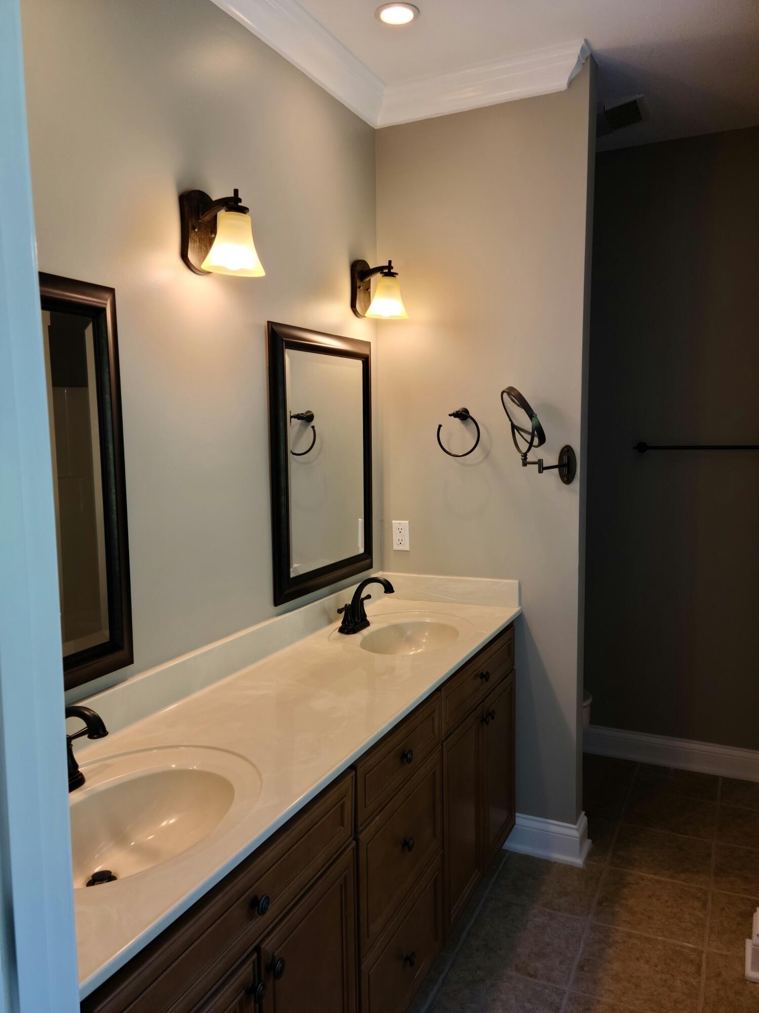 6092 Whisper Ridge Lane Corryton, TN 37721 - Photo 12 of 17 a bathroom with a granite countertop sink and a mirror