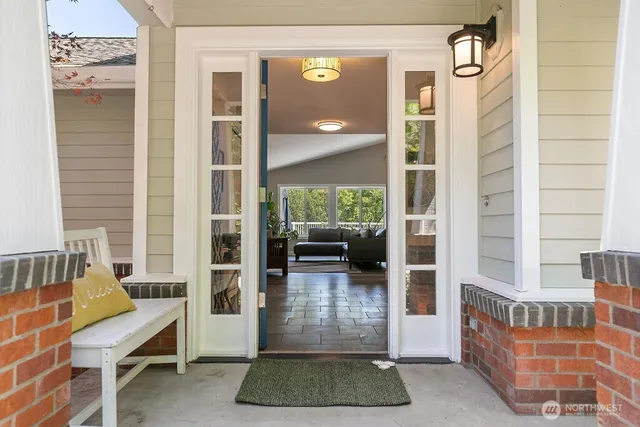 a view of front door and porch