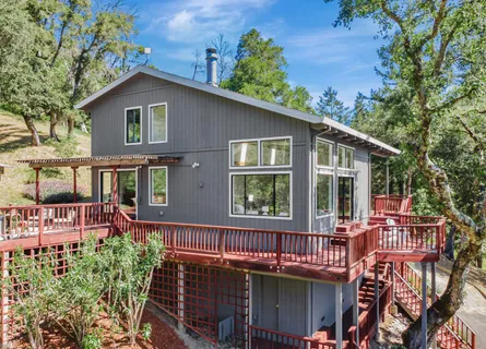 a view of a house with a patio
