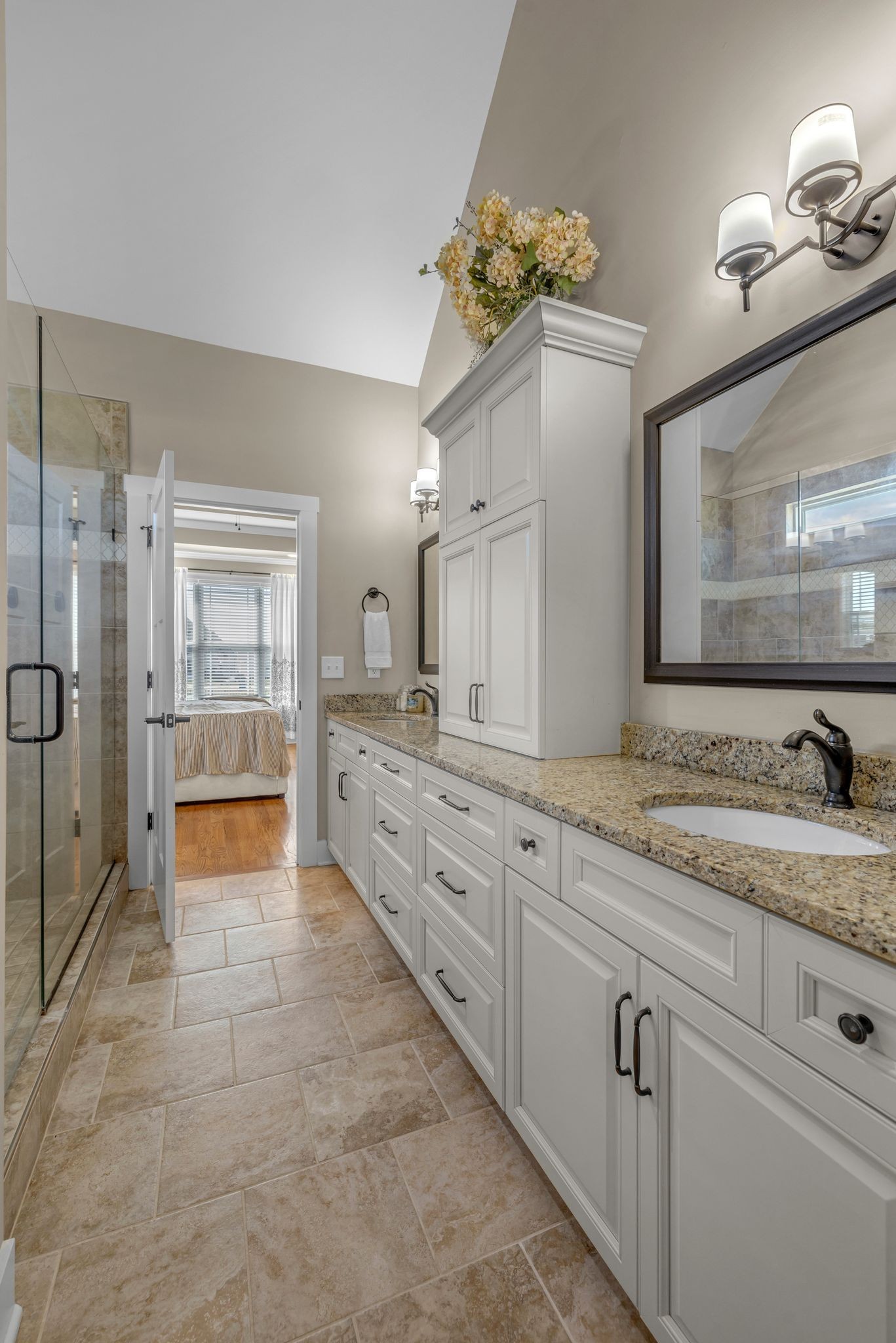 214 River Watch Way Winchester, TN 37398 - Photo 24 of 82 a spacious bathroom with a granite countertop sink mirror and shower