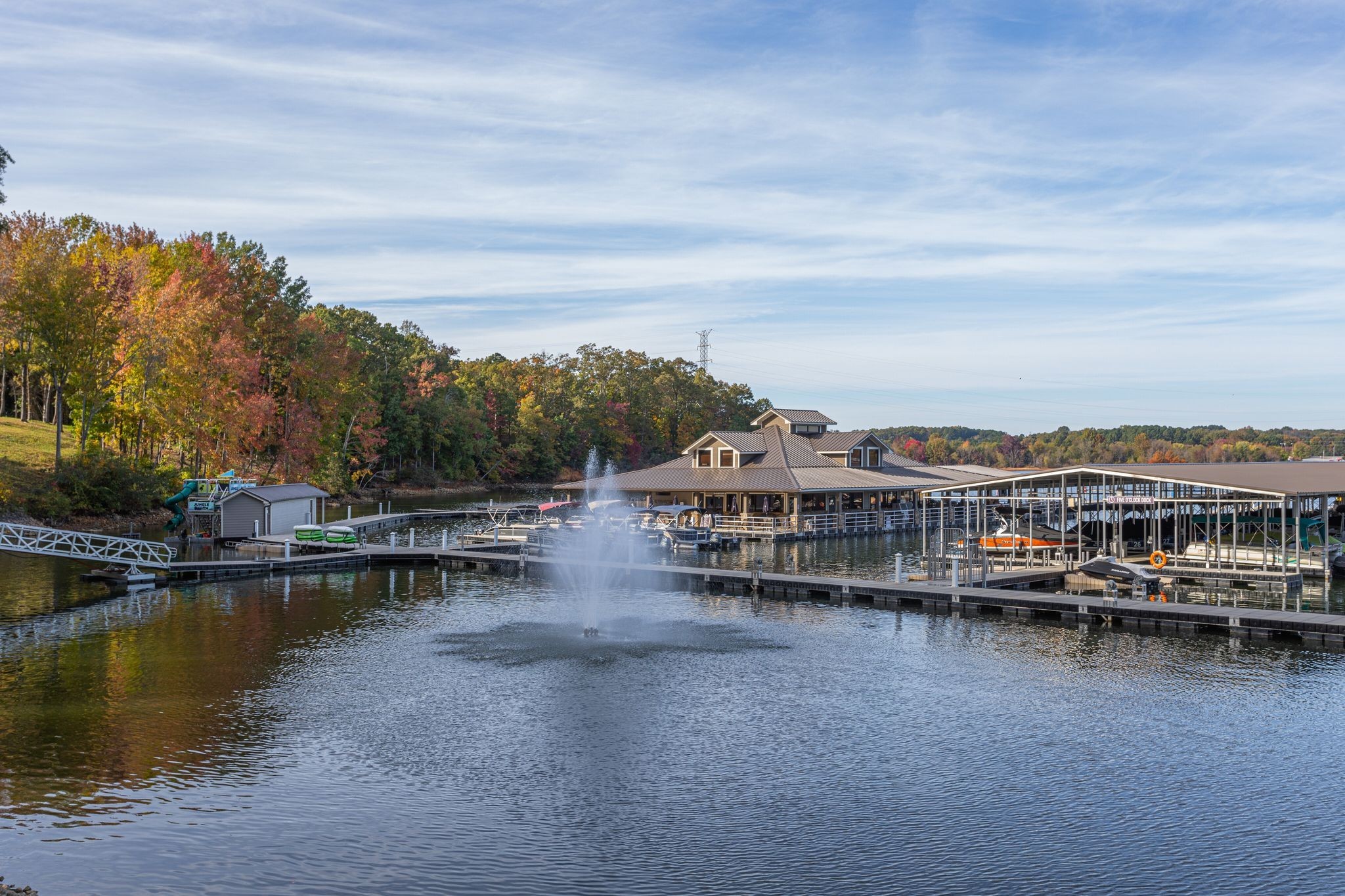 214 River Watch Way Winchester, TN 37398 - Photo 66 of 82 a view of a lake with boats and trees in the background