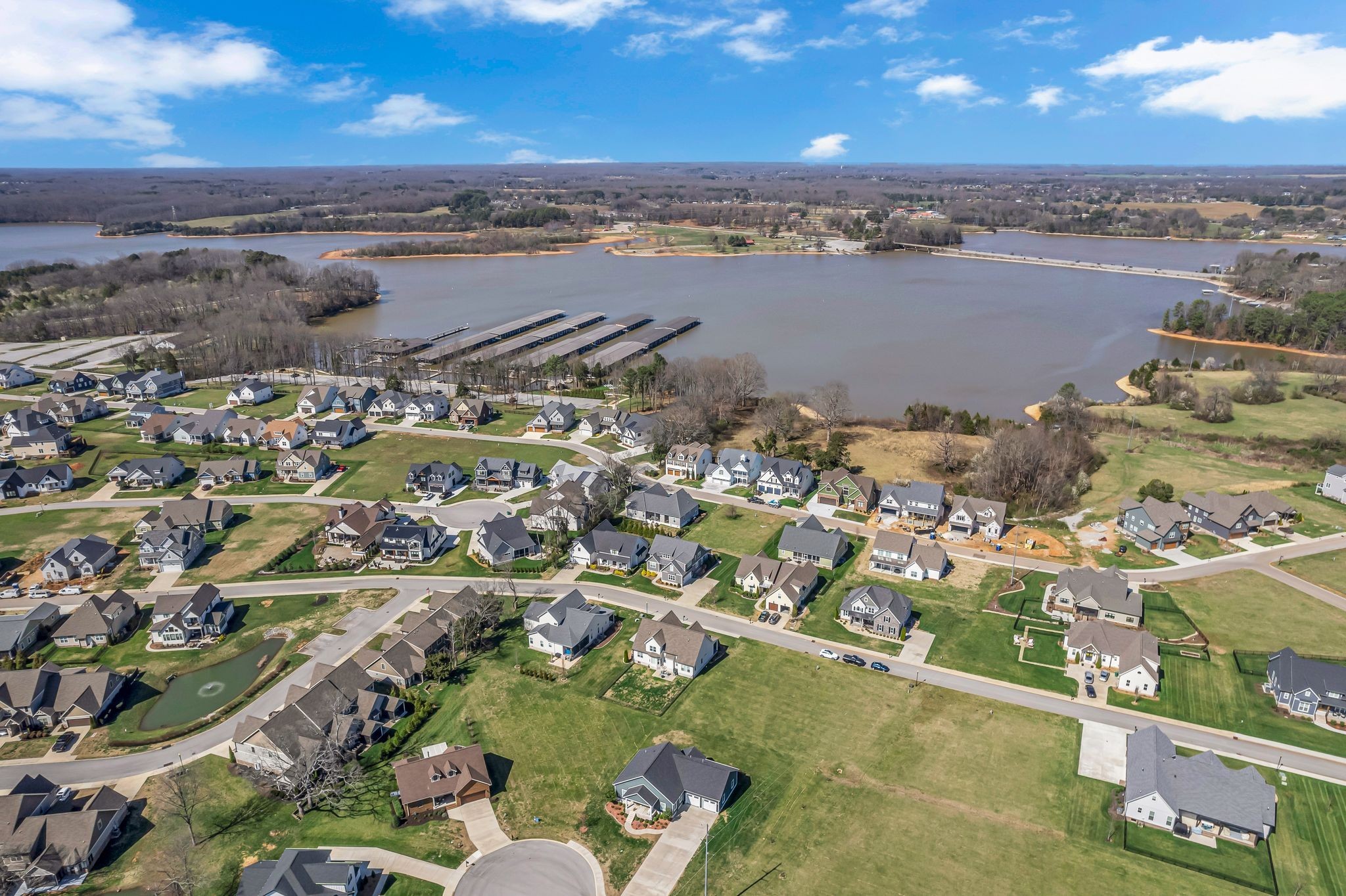 214 River Watch Way Winchester, TN 37398 - Photo 79 of 82 an aerial view of ocean and residential houses with outdoor space