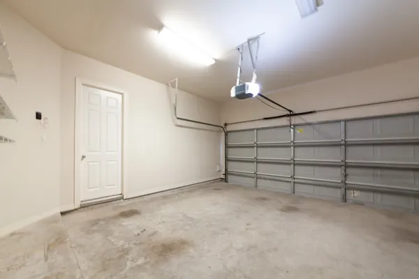 a view of a garage
