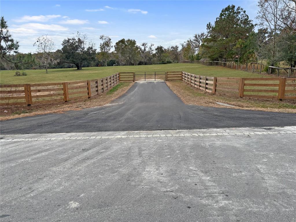 a view of a park with trees