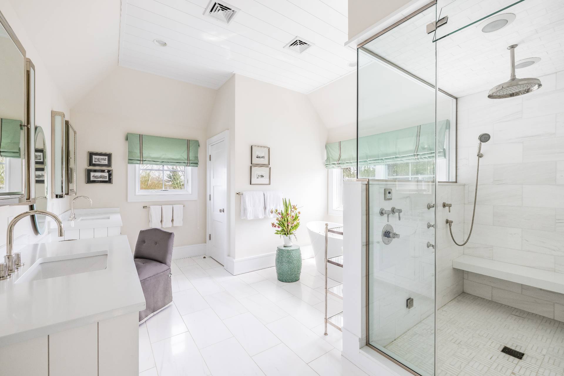 135 Hildreth Lane Bridgehampton, NY 11932 - Photo 14 of 33 a spacious bathroom with a shower and a sink