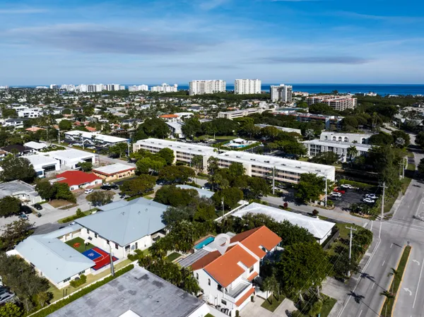 an aerial view of multiple house