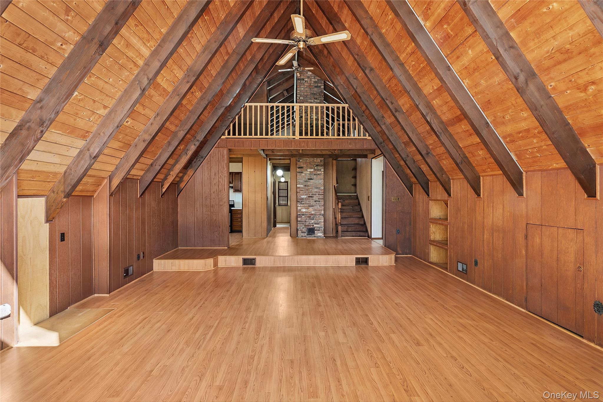 600 Highwood Road Southold, NY 11971 - Photo 4 of 14 Living Room Showing Loft Balcony