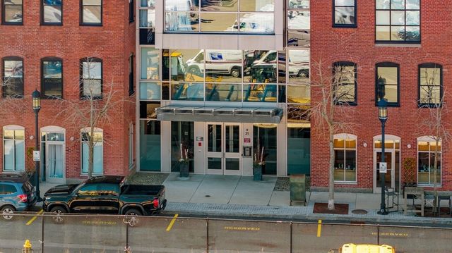 a front view of a building