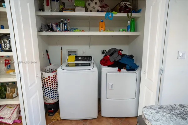 a room with storage and utility