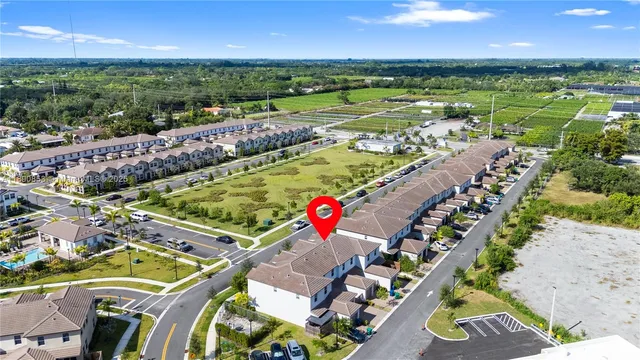 an aerial view of a football ground