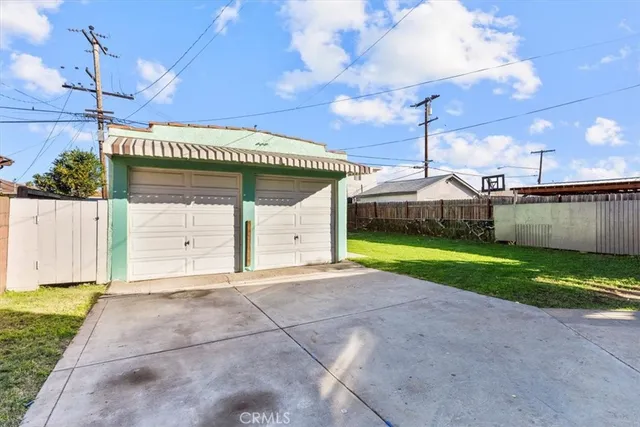 a view of a building with a space