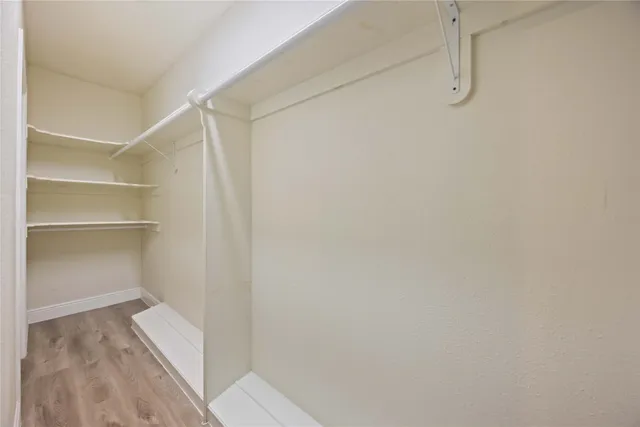 a view of a room with empty racks