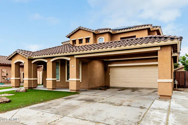 a front view of a house