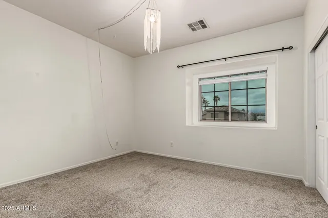 an empty room with a window