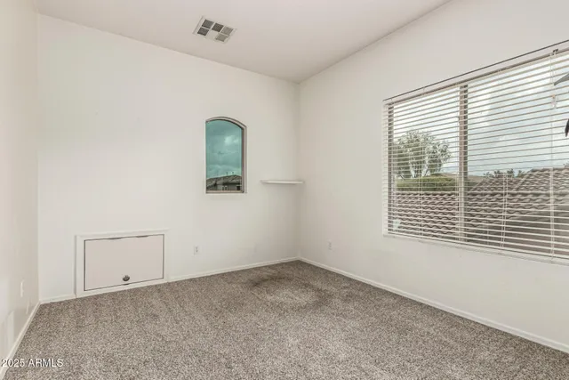 an empty room with a window