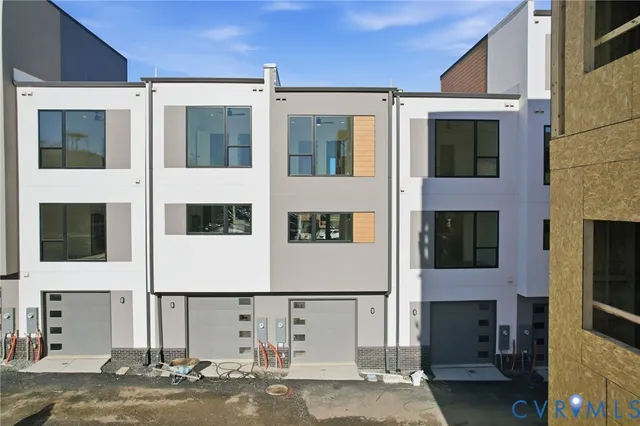 a view of building with brick walls