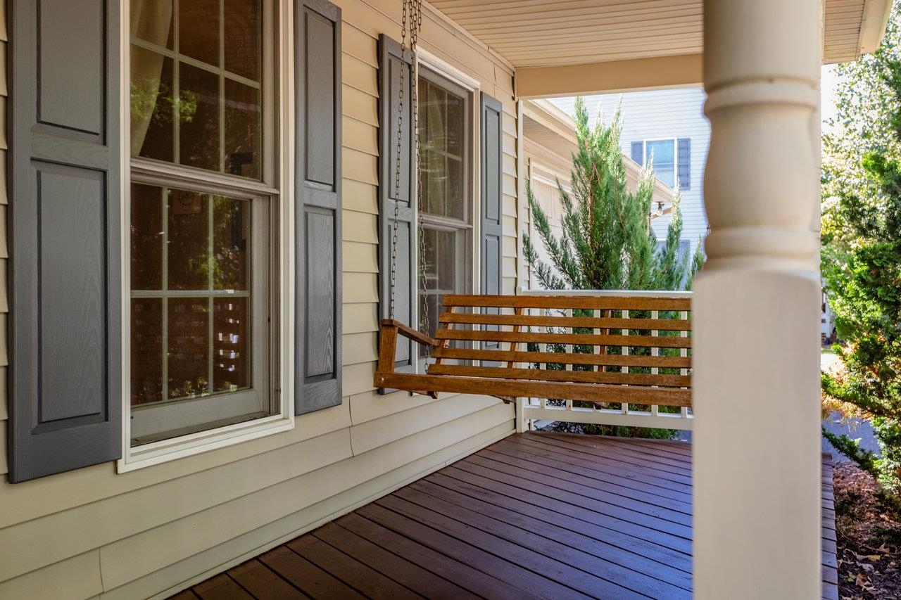 1480 Bluewater Road Harrisonburg, VA 22801 - Photo 36 of 46 a balcony with a bench and a potted plant on it