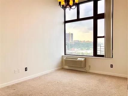 an empty room with a window