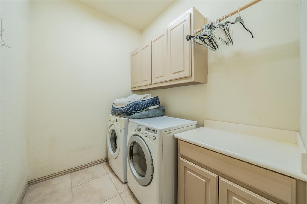 109 Overton Ridge Circle Weatherford, TX 76088 - Photo 21 of 27 Utility room with storage and wet dry area. Washer and Dryer stay.