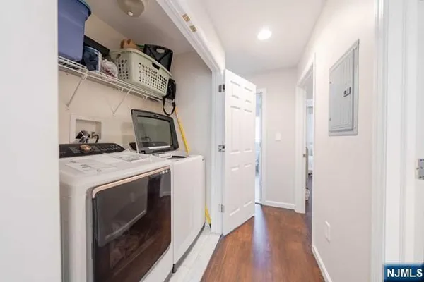 a view of a storage and utility room in empty room