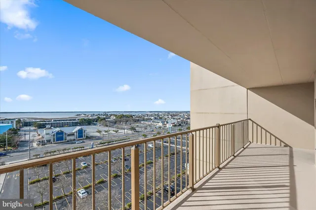 a view of city from balcony