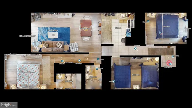 a kitchen view with table and chairs