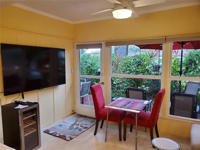 a view of a livingroom with furniture
