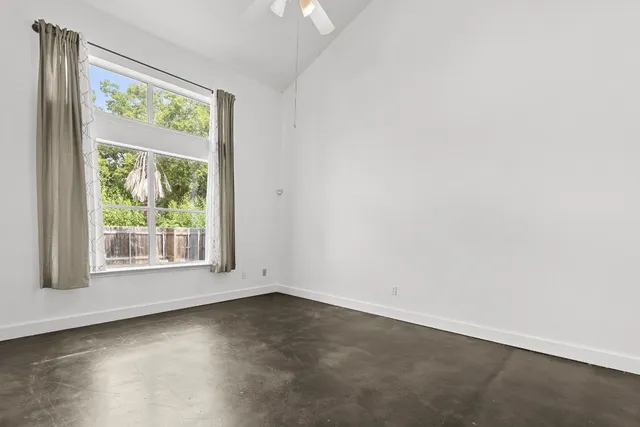 an empty room with a window