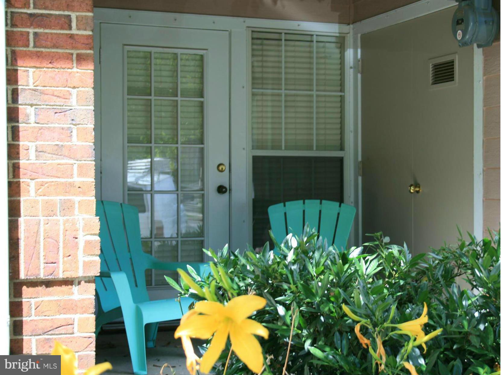 20977 Timber Ridge Terrace, Unit 103 Ashburn, VA 20147 - Photo 3 of 12 Patio with french door and storage closet