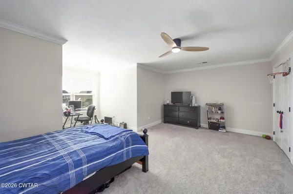 a living room with a bed furniture and a window