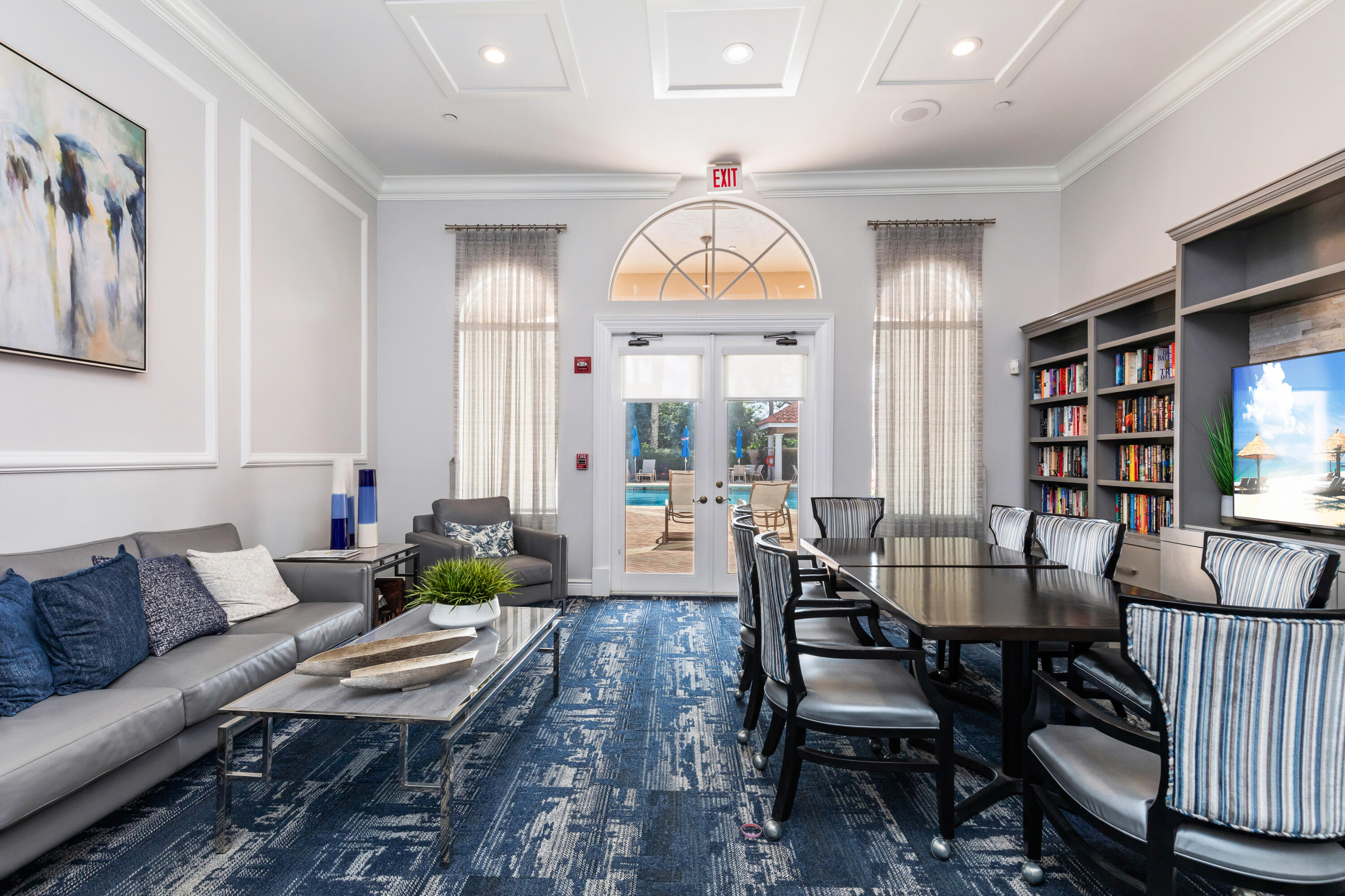 6698 Vía Roma Delray Beach, FL 33446 - Photo 39 of 50 a living room with furniture and a wooden floor