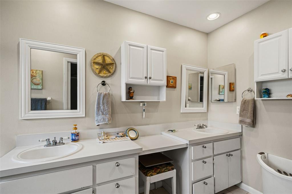12292 Ronald Street Spring Hill, FL 34609 - Photo 9 of 18 a bathroom with a sink double vanity and a mirror