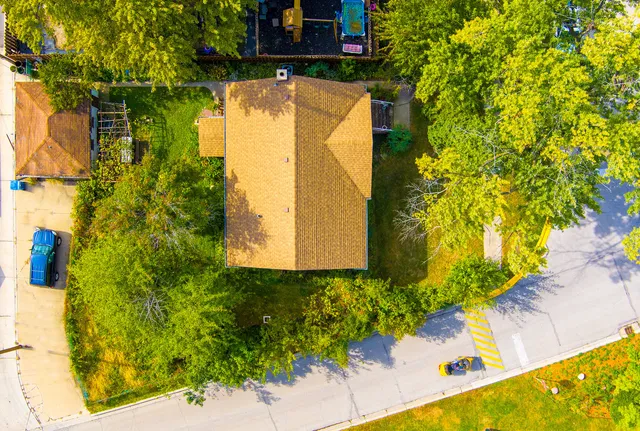 an aerial view of a city