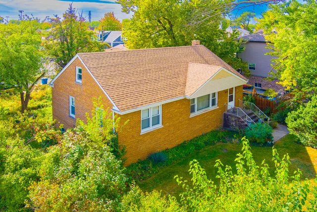 a aerial view of a house