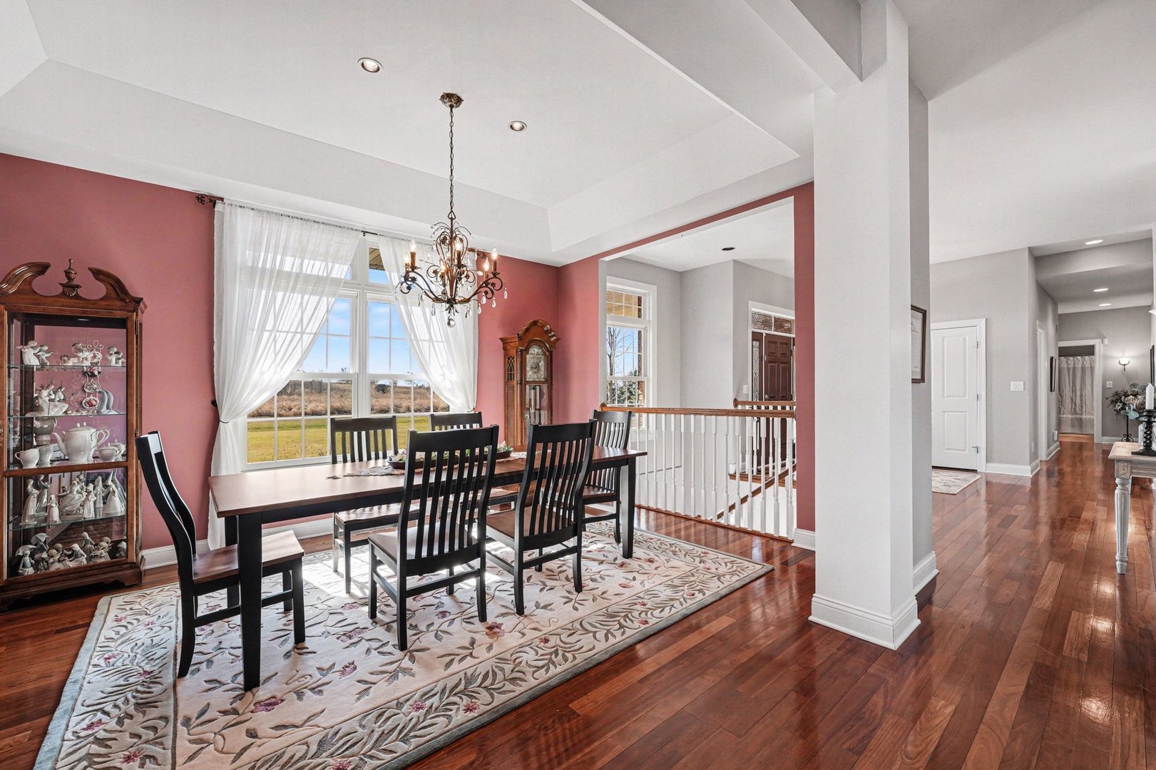 1744 East Offner Road Beecher, IL 60401 - Photo 13 of 49 a view of a dining room with furniture window and wooden floor