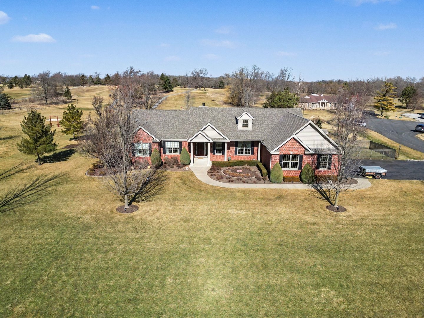 1744 East Offner Road Beecher, IL 60401 - Photo 2 of 49 an aerial view of residential houses with outdoor space