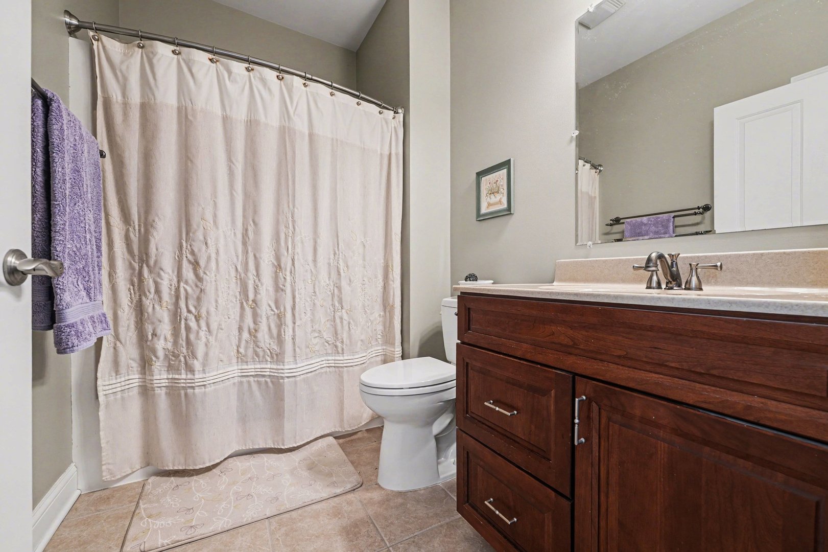 1744 East Offner Road Beecher, IL 60401 - Photo 22 of 49 a bathroom with a sink a toilet and shower