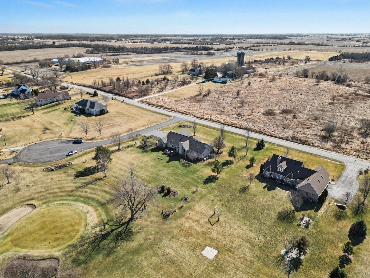 1744 East Offner Road Beecher, IL 60401 - Photo 3 of 49 an aerial view of residential houses with outdoor space