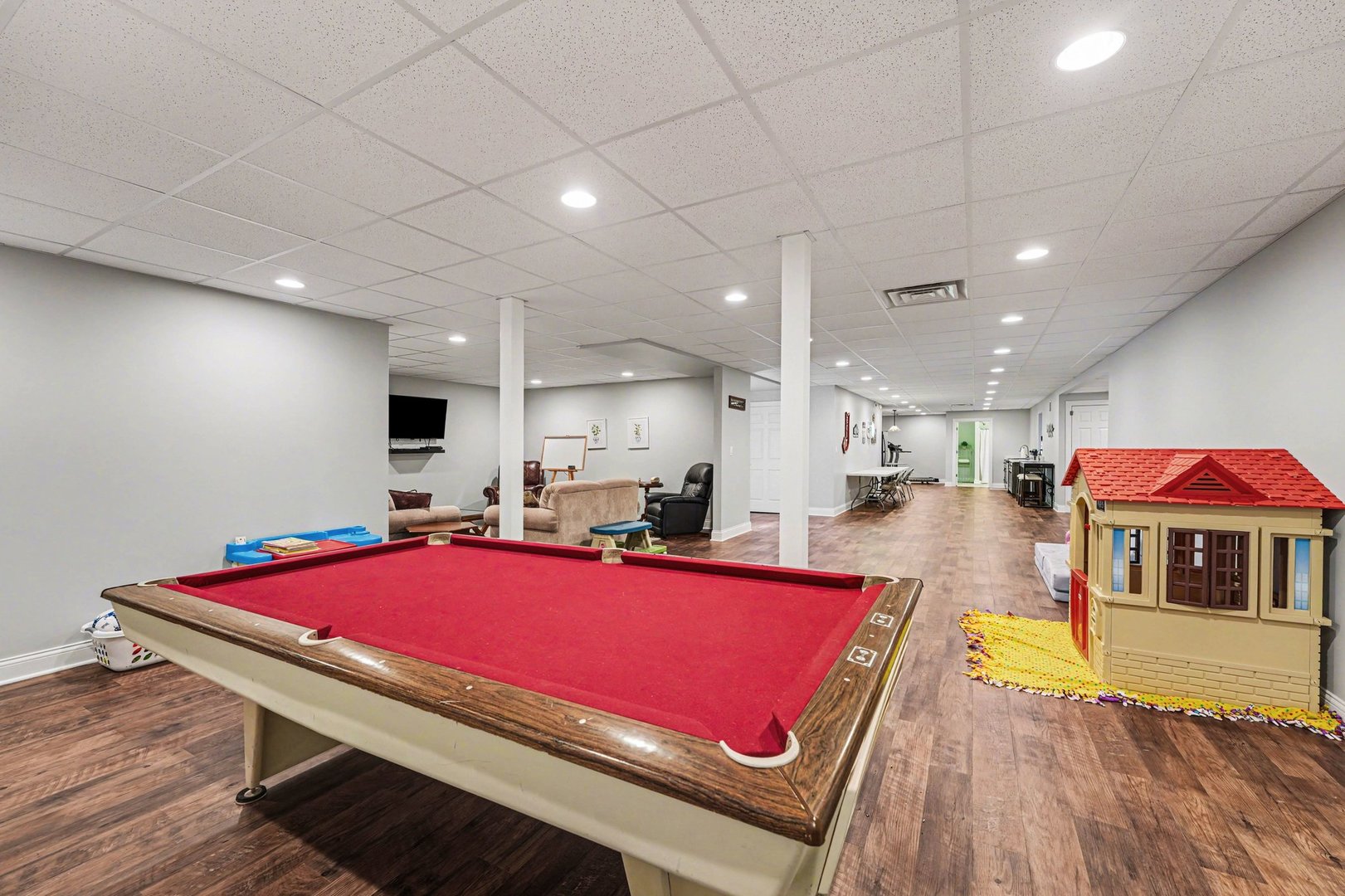 1744 East Offner Road Beecher, IL 60401 - Photo 34 of 49 a kitchen with a table chairs stove and wooden floor
