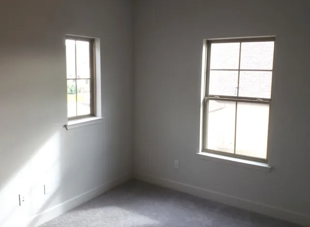 an empty room with a window