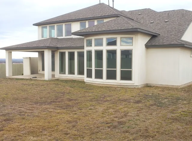 a house with white door