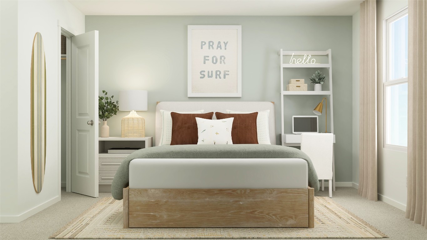 17911 Prairie Falcon Way, Unit 3 Pflugerville, TX 78660 - Photo 5 of 24 a large white bed in a white room