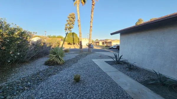 a backyard of a house
