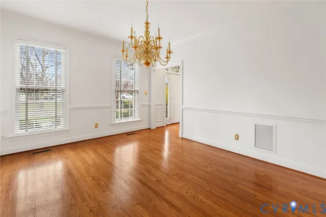 a view of livingroom with hardwood floor and window