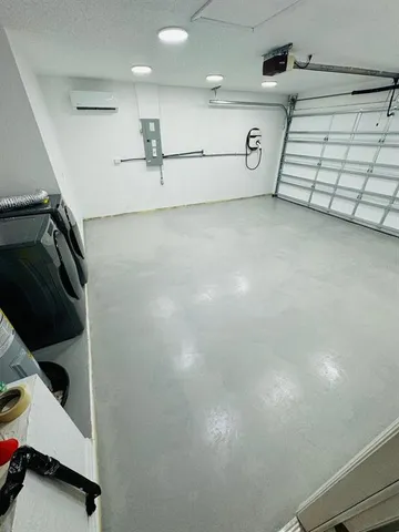 a view of a garage