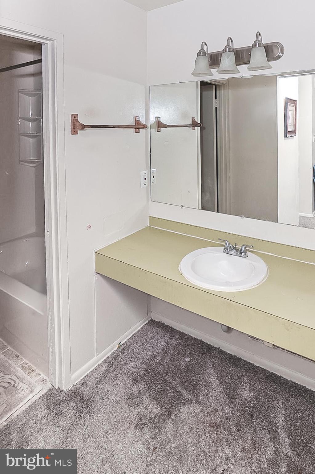 10214 Prince Place, Unit 8202 Upper Marlboro, MD 20774 - Photo 13 of 22 a bathroom with a sink and a mirror