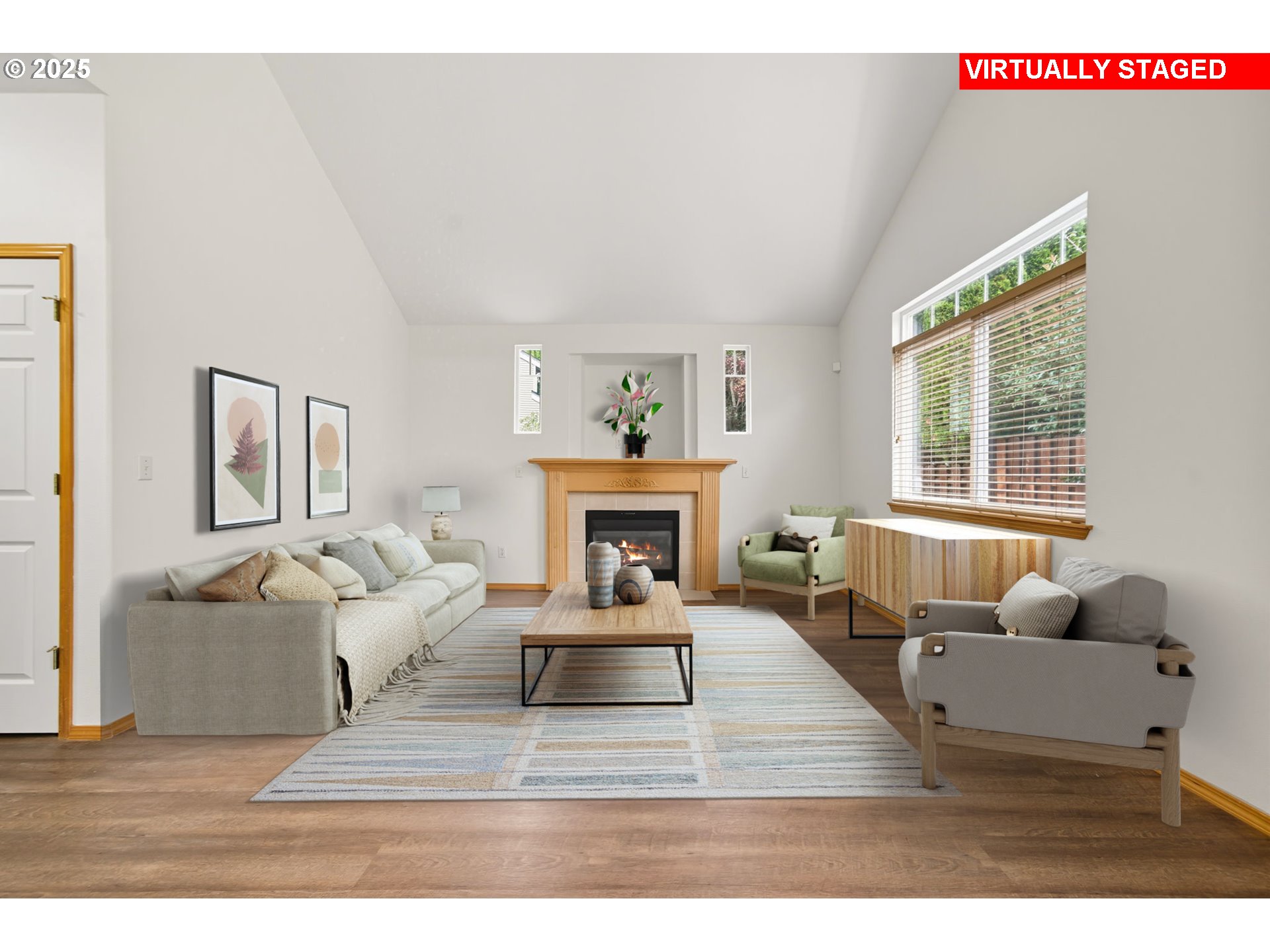 3207 Southeast 194th Court Camas, WA 98607 - Photo 10 of 41 a living room with furniture and a fireplace