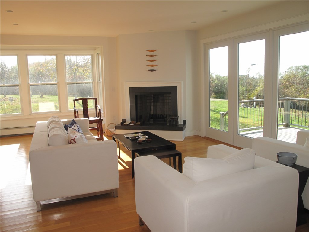 1370 Lee's Ridge Road Block Island, RI 02807 - Photo 6 of 21 Living Room with fireplace