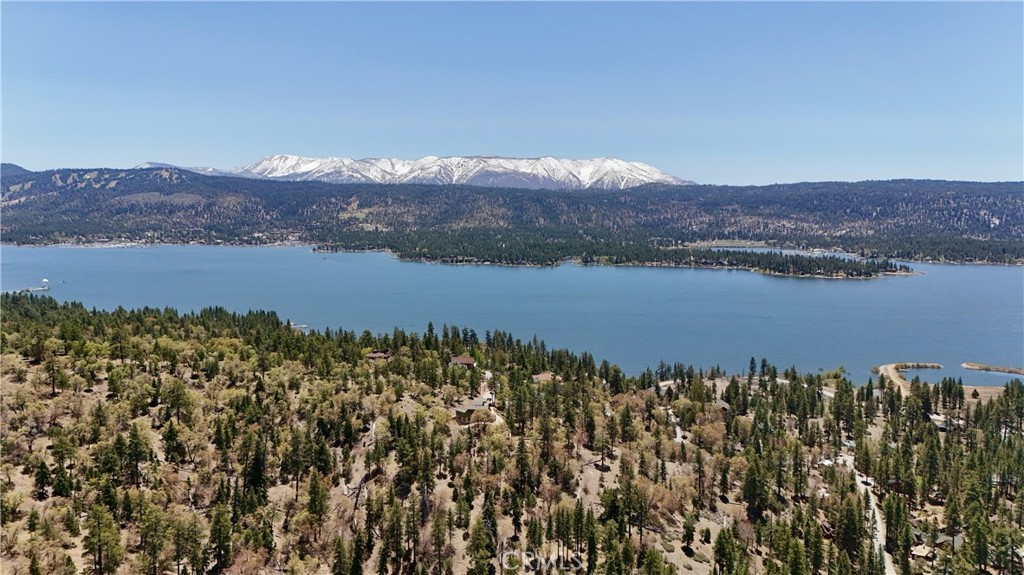 a view of lake with mountain